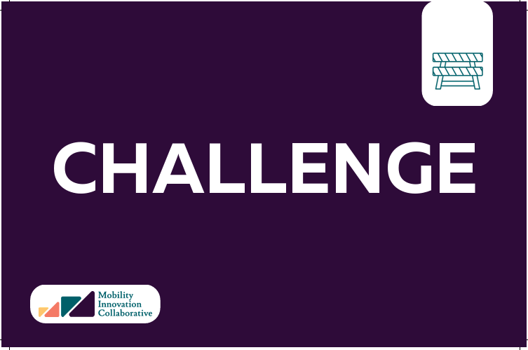 Purple card with the word "CHALLENGE" in white in the middle