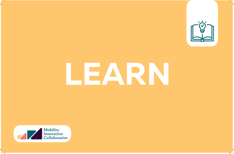 Yellow card with the word "LEARN" in white