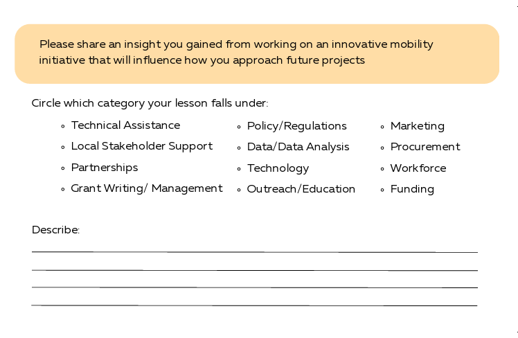 Please share an insight you gained from working on an innovative mobility initiative that will influence how you approach future projects